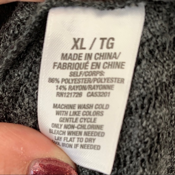 AEROPOSTALE CARDIGAN GREY GRAY SWEATER OPEN - Picture 7 of 7